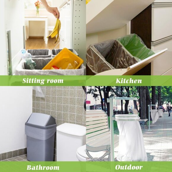 Multipurpose 8 Gallon Trash Bags - 330 Count, Premium Clear Plastic for Home Use - Picture 5 of 8